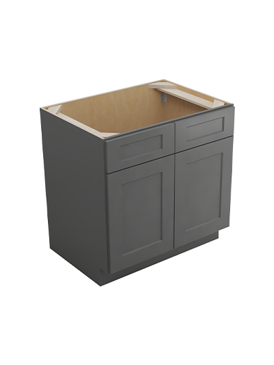 Shaker Grey Sb33 Sink Base Cabinet Closed