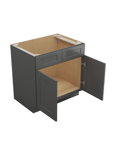 SG-SB33: Shaker Grey 33″ Sink Base Cabinet