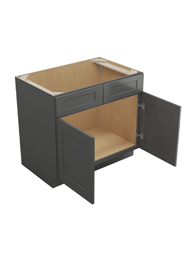 SG-SB36: Shaker Grey 36″ Sink Base Cabinet