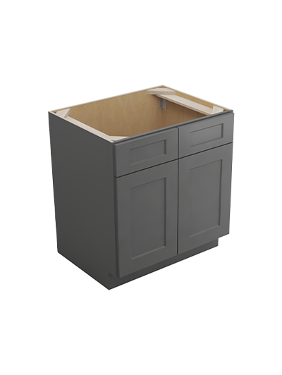 Shaker Grey Vs30 Vanity Sink Base Closed