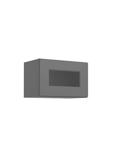 Shaker Grey W1812gd Glass Door Wall Stacker Cabinet Closed