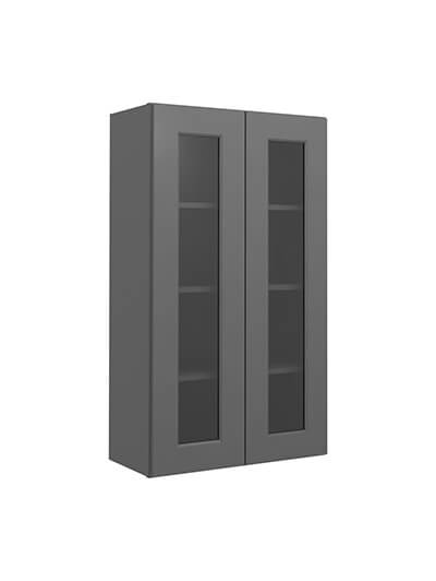 Shaker Grey W2442gd Glass Door Wall Cabinet Closed