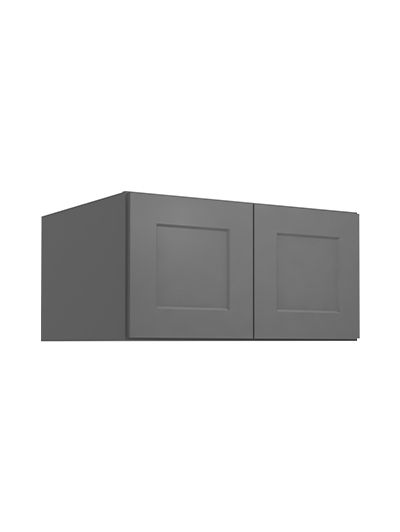 Shaker Grey W301524 Wall Refrigerator Cabinet Closed