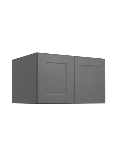 Shaker Grey W301824 Wall Refrigerator Cabinet Closed
