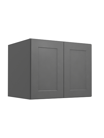 Shaker Grey W302424 Wall Refrigerator Cabinet Closed