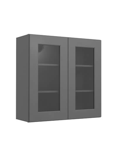 Shaker Grey W3030gd Glass Door Wall Cabinet Closed