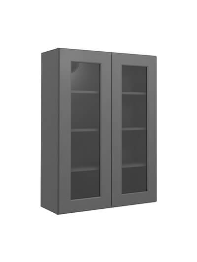 Shaker Grey W3042gd Glass Door Wall Cabinet Closed