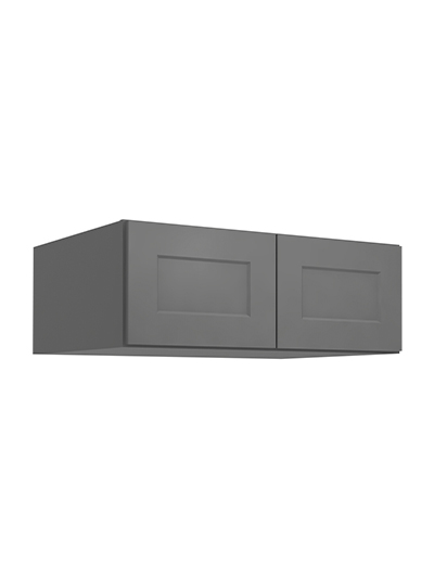 Shaker Grey W331224 Wall Refrigerator Cabinet Closed