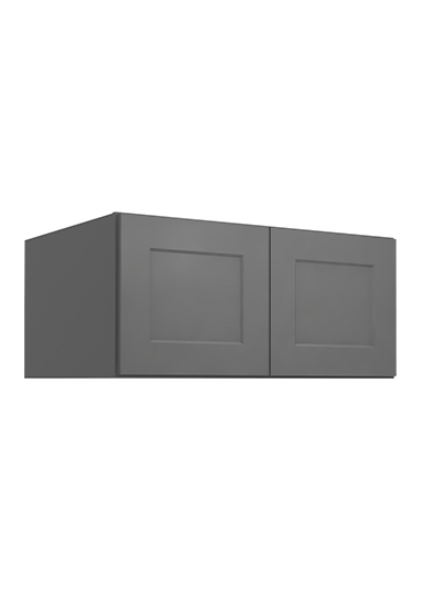 Shaker Grey W331524 Wall Refrigerator Cabinet Closed