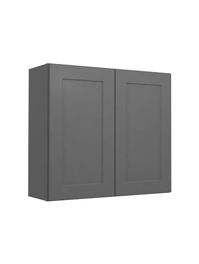 Shaker Grey W3330 Double Door Wall Closed