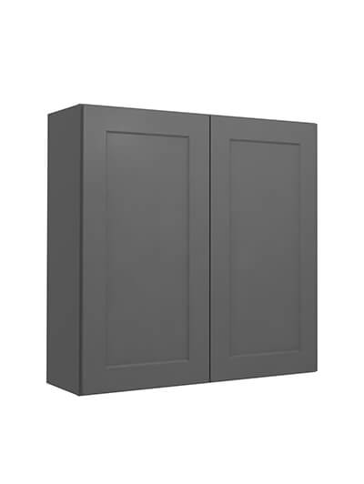 Shaker Grey W3636 Double Door Wall Closed
