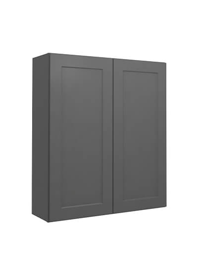 Shaker Grey W3642 Double Door Wall Closed