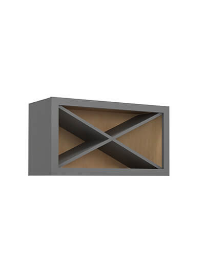 SG-WXRSHELF: Shaker Grey Wall Open Cabinet X Rack Insert