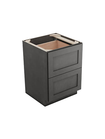 Greystone Shaker 2db24 Double Drawer Base Closed