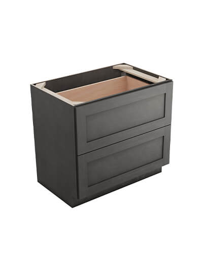 Greystone Shaker 2db36 Double Drawer Base Closed