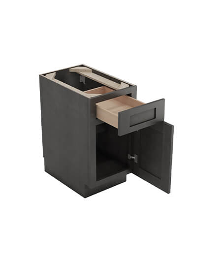 AG-B15: Greystone Shaker 15″ 1 Drawer 1 Door Base Cabinet