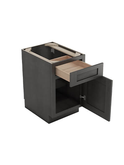 AG-B18: Greystone Shaker 18″ 1 Drawer 1 Door Base Cabinet