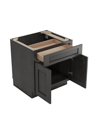 AG-B27B: Greystone Shaker 27″ 1 Drawer 2 Door Base Cabinet