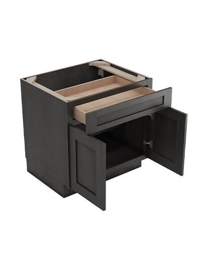 AG-B30B: Greystone Shaker 30″ 1 Drawer 2 Door Base Cabinet