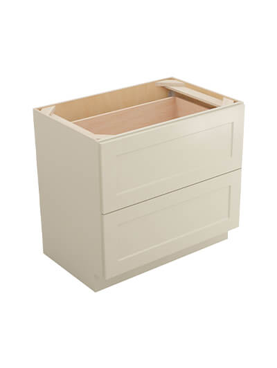 Shaker Antique White 2db36 Two Drawer Base Closed
