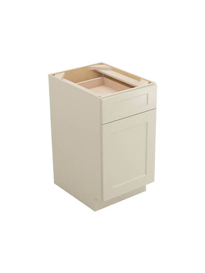 Shaker Antique White B181rs One Rollout Shelf Base Closed