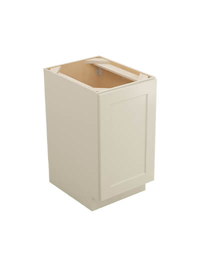 Shaker Antique White B18fh1rs Full Height One Roolout Shelf Base Closed