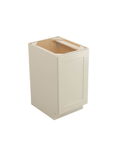 Shaker Antique White B18fh2rs Full Height Two Rollout Shelf Base Closed