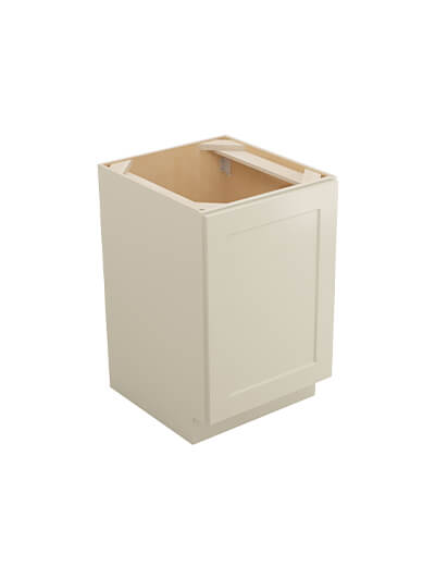 Shaker Antique White B21fh2rs Single Full Height Door Two Rollout Shelf Base Closed