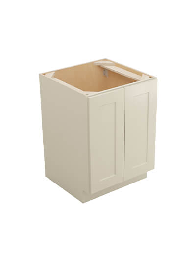 Shaker Antique White B24fh Double Door Base Closed