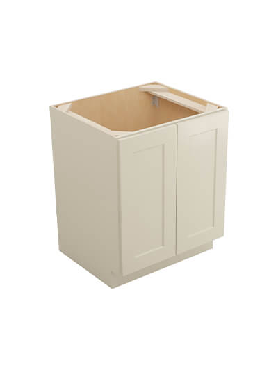 Shaker Antique White B27fh Double Door Base Closed