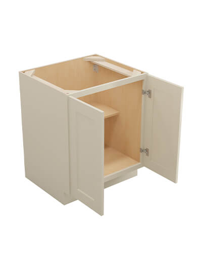 SA-B27FH: Shaker Antique White 27″ Double Door Base Cabinet
