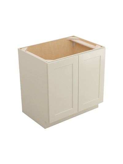 Shaker Antique White B33fh Double Door Base Closed