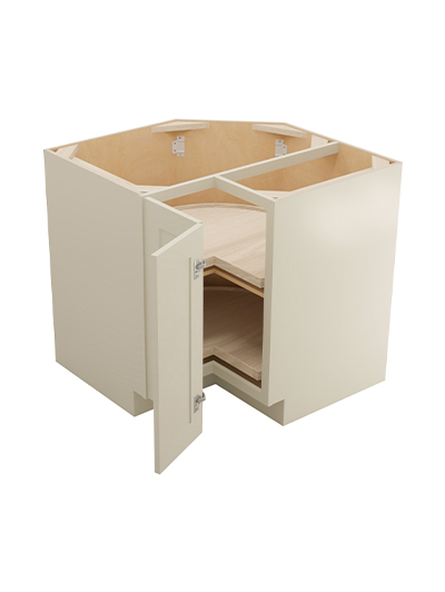 SA-LSB36: Shaker Antique White 36″ Lazy Susan Corner Base Cabinet