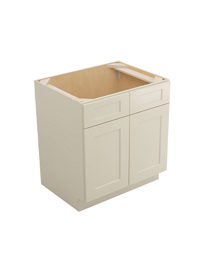 Shaker Antique White Sb30 Sink Base Cabinet Closed