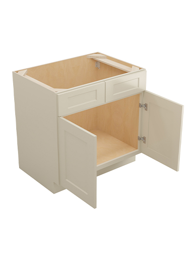 SA-SB33: Shaker Antique White 33″ Sink Base Cabinet
