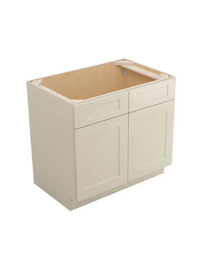 Shaker Antique White Sb36 Sink Base Cabinet Closed