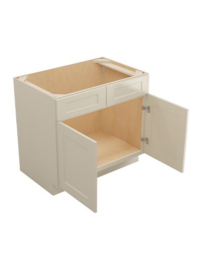 SA-SB36: Shaker Antique White 36″ Sink Base Cabinet