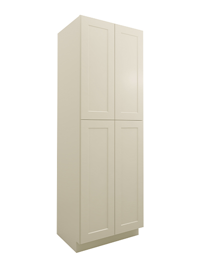 Shaker Antique White U3090244rs Four Door Utility Cabinet Closed