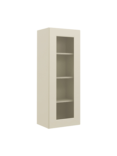 Shaker Antique White W1542gd Glass Door Wall Cabinet Closed