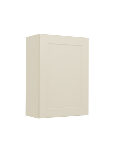 Shaker Antique White W2130 Single Door Wall Closed