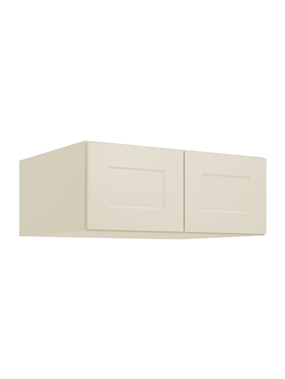 Shaker Antique White W301224 Wall Refrigerator Cabinet Closed