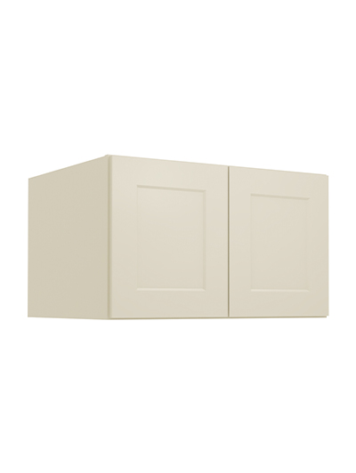 Shaker Antique White W301824 Wall Refrigerator Cabinet Closed
