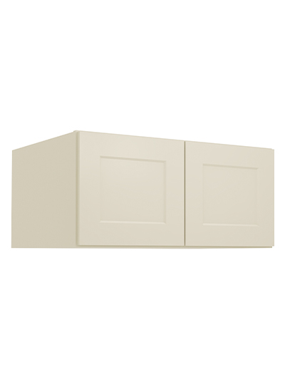 Shaker Antique White W331524 Wall Refrigerator Cabinet Closed