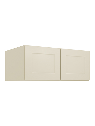 Shaker Antique White W361524 Wall Refrigerator Cabinet Closed