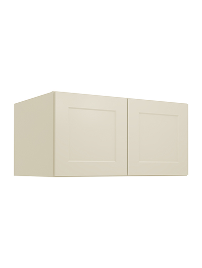 Shaker Antique White W361824 Wall Refrigerator Cabinet Closed
