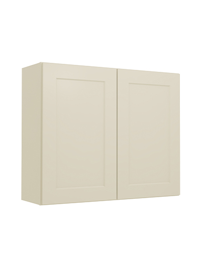 Shaker Antique White W3630 Wall Cabinet Closed