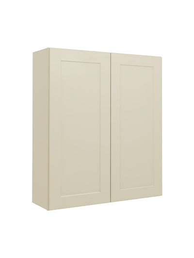 Shaker Antique White W3642 Double Door Wall Cabinet Closed