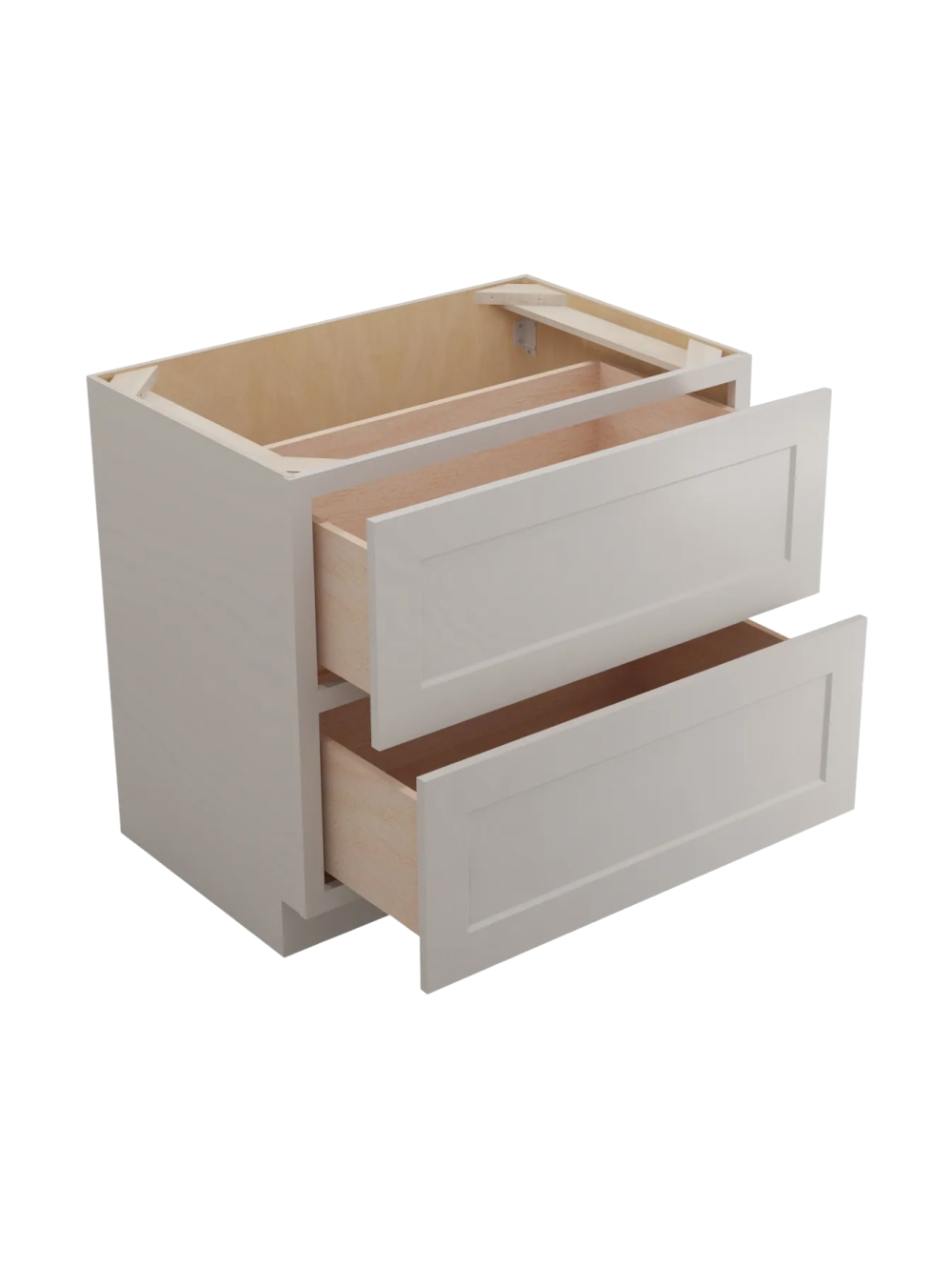 SD-2DB36: Shaker Dove 36″ Two Drawer Base Cabinet