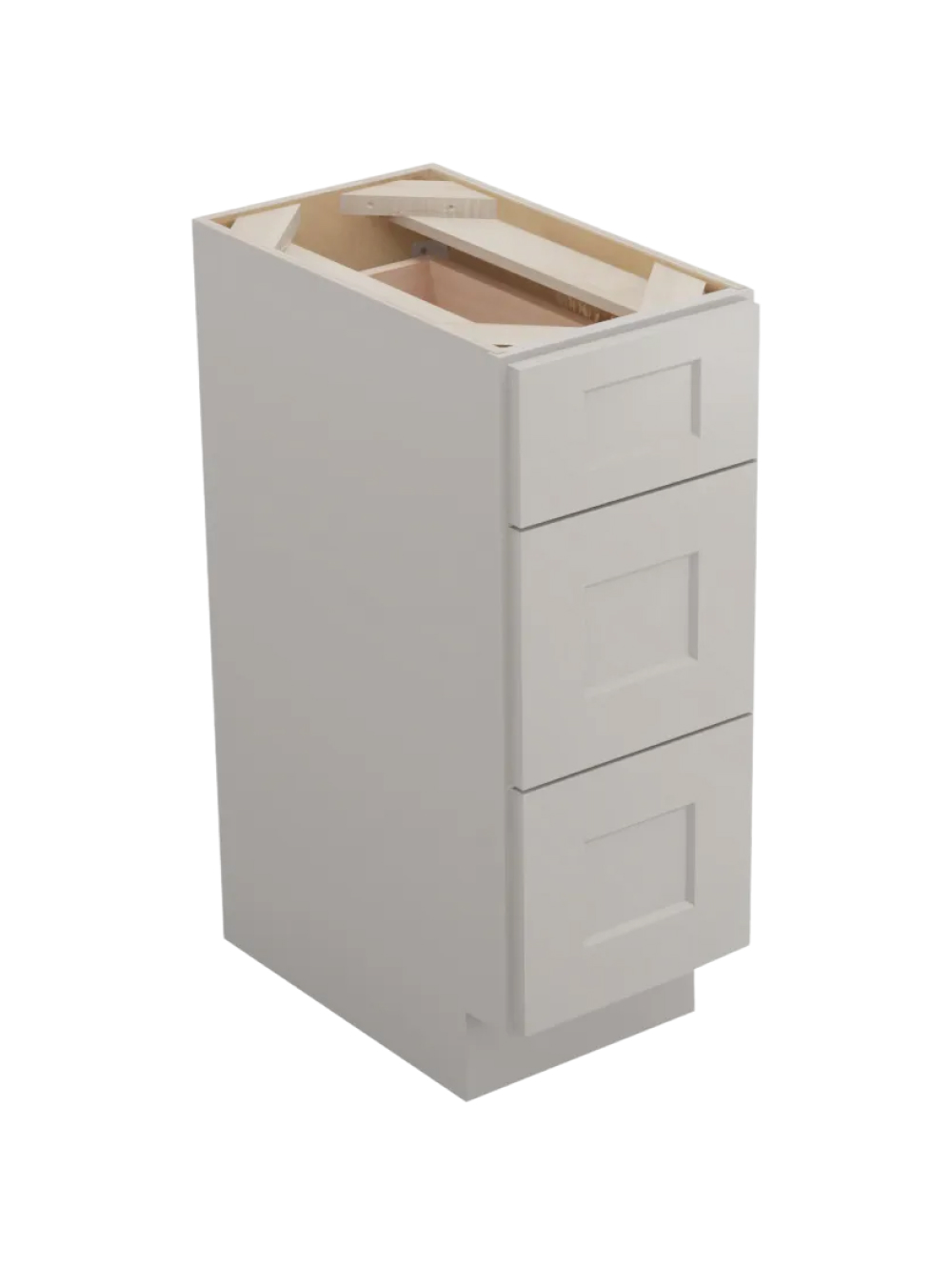 Shaker Dove 3db12 Three Drawer Base Closed
