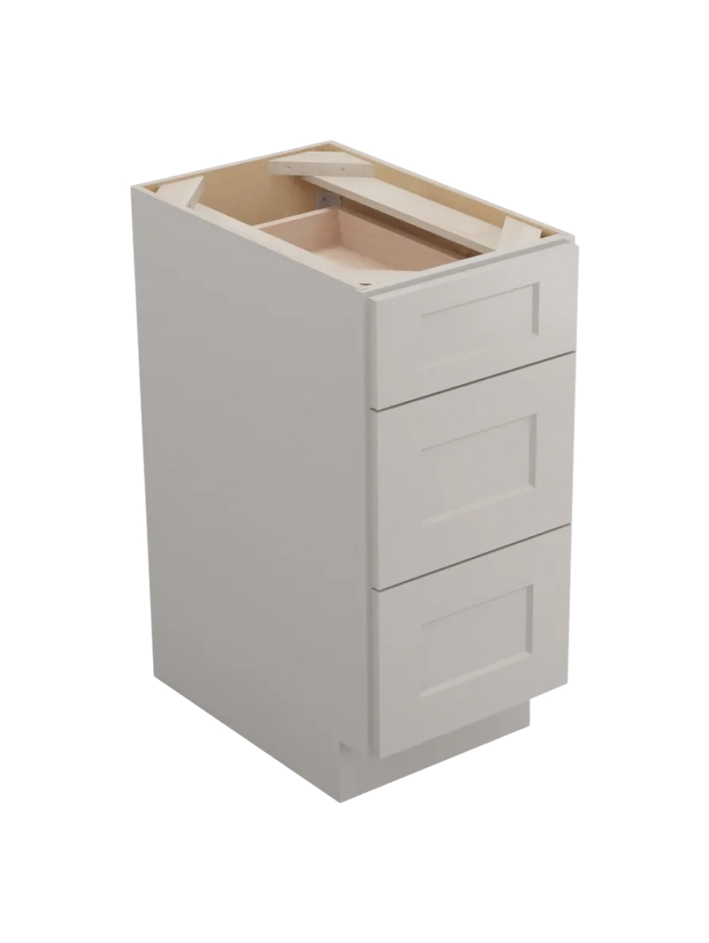 Shaker Dove 3db15 Three Drawer Base Closed